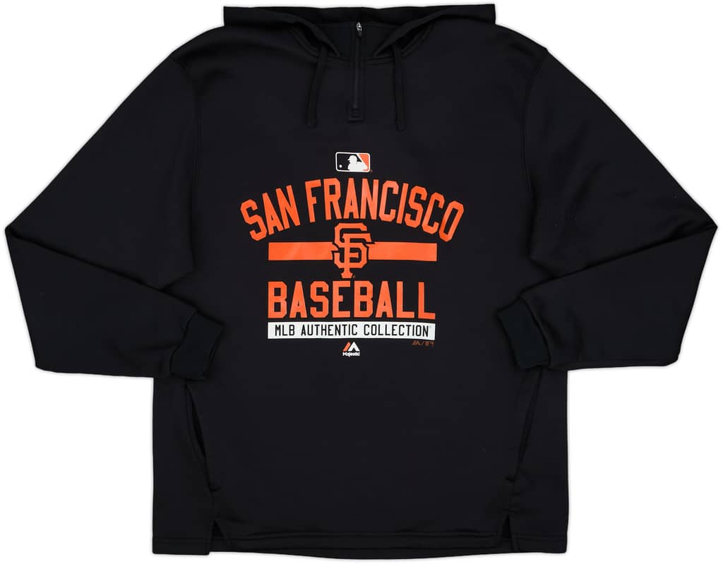 2015 San Francisco Giants Majestic 1/4 Zip Training Hoodie - 6/10 - (L)