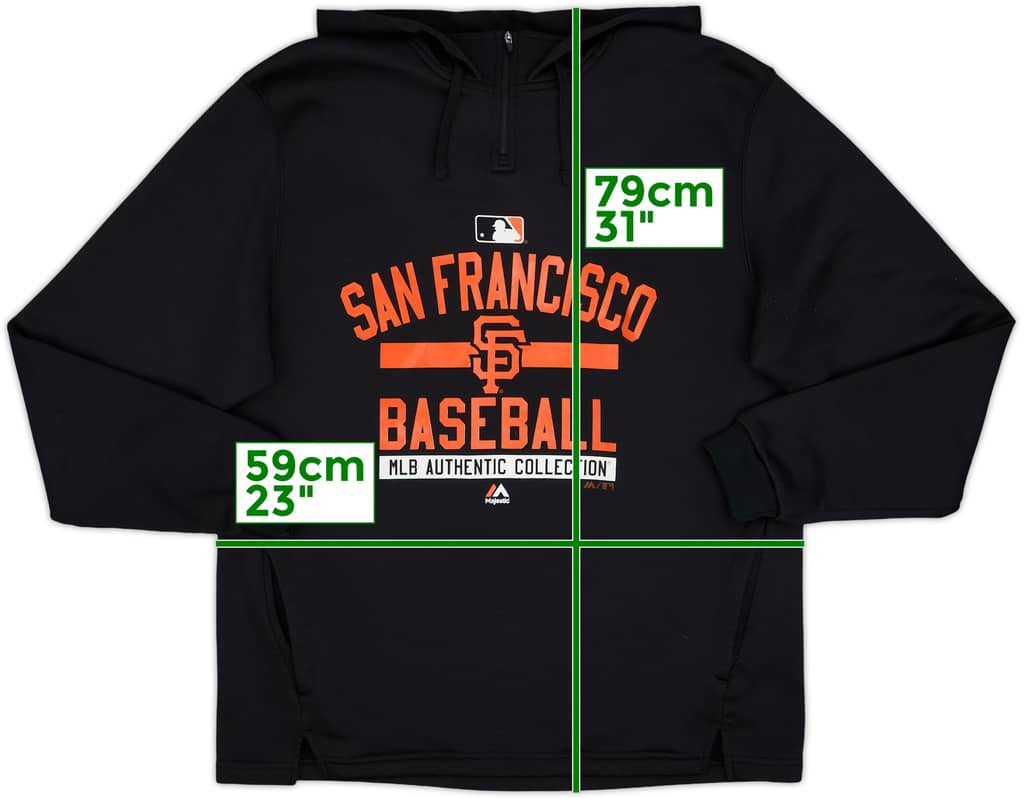 2015 San Francisco Giants Majestic 1/4 Zip Training Hoodie - 6/10 - (L)