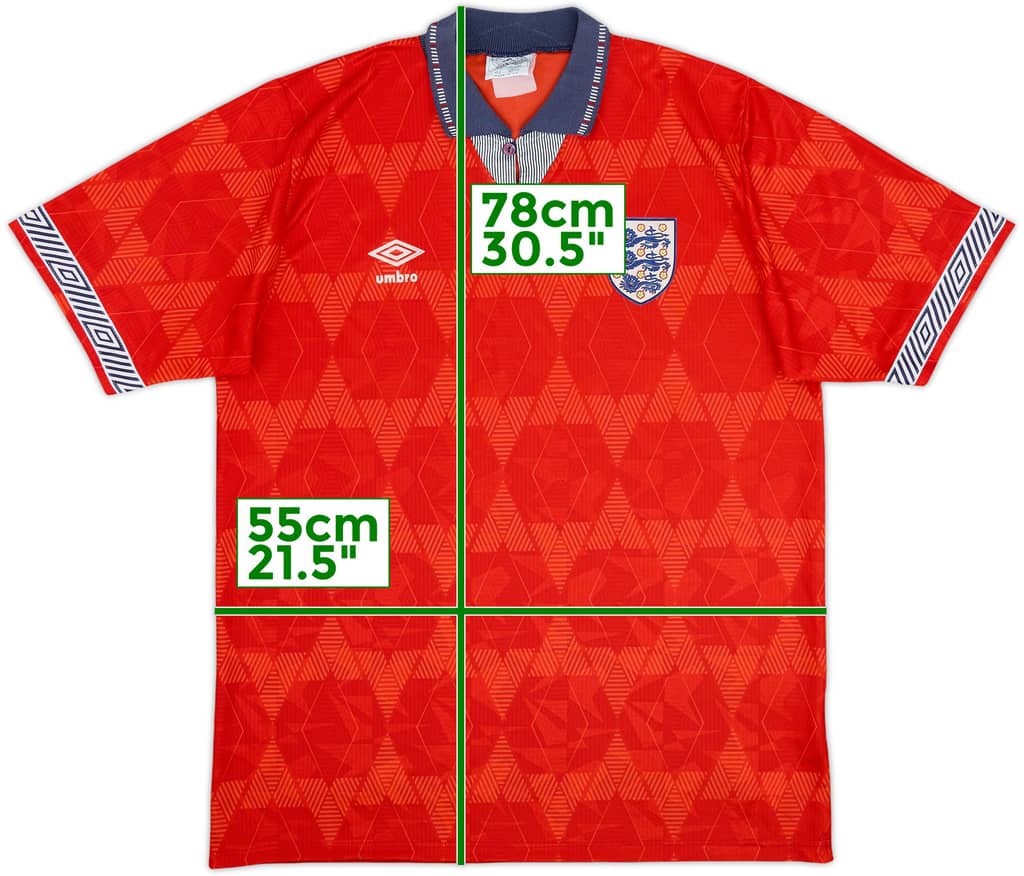 1990-93 England Away Shirt - 8/10 - (L)