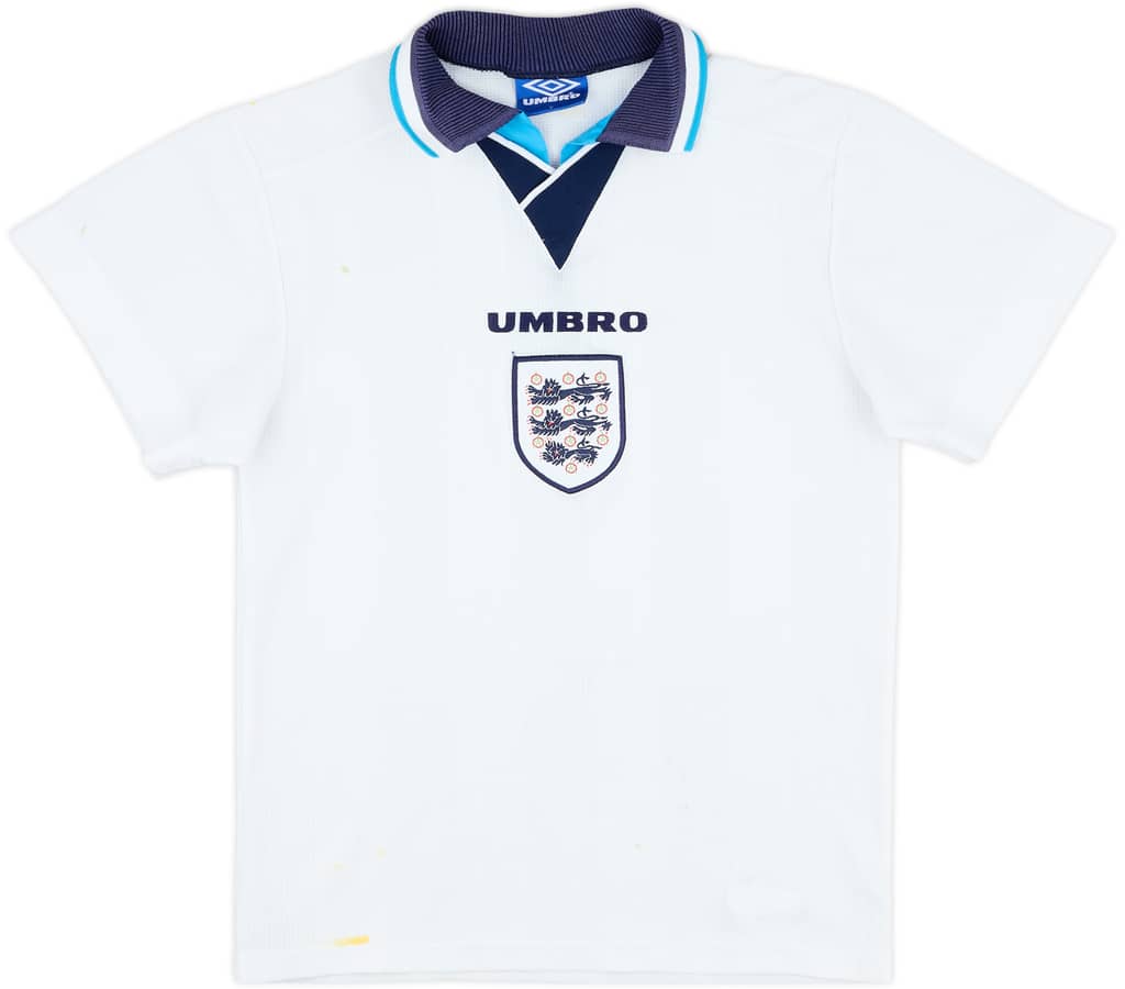 1995-97 England Home Shirt - 5/10 - (Y)