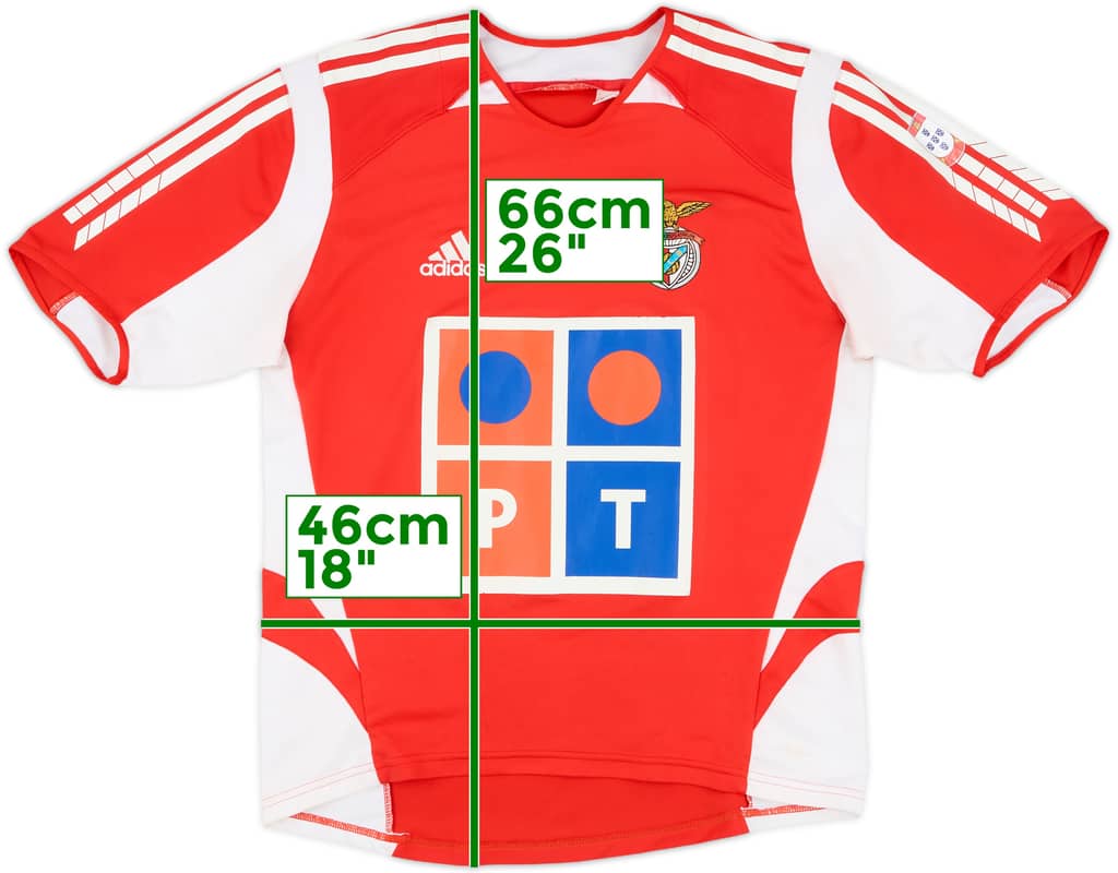 2005-06 Benfica Home Shirt - 7/10 - (XL.Boys)