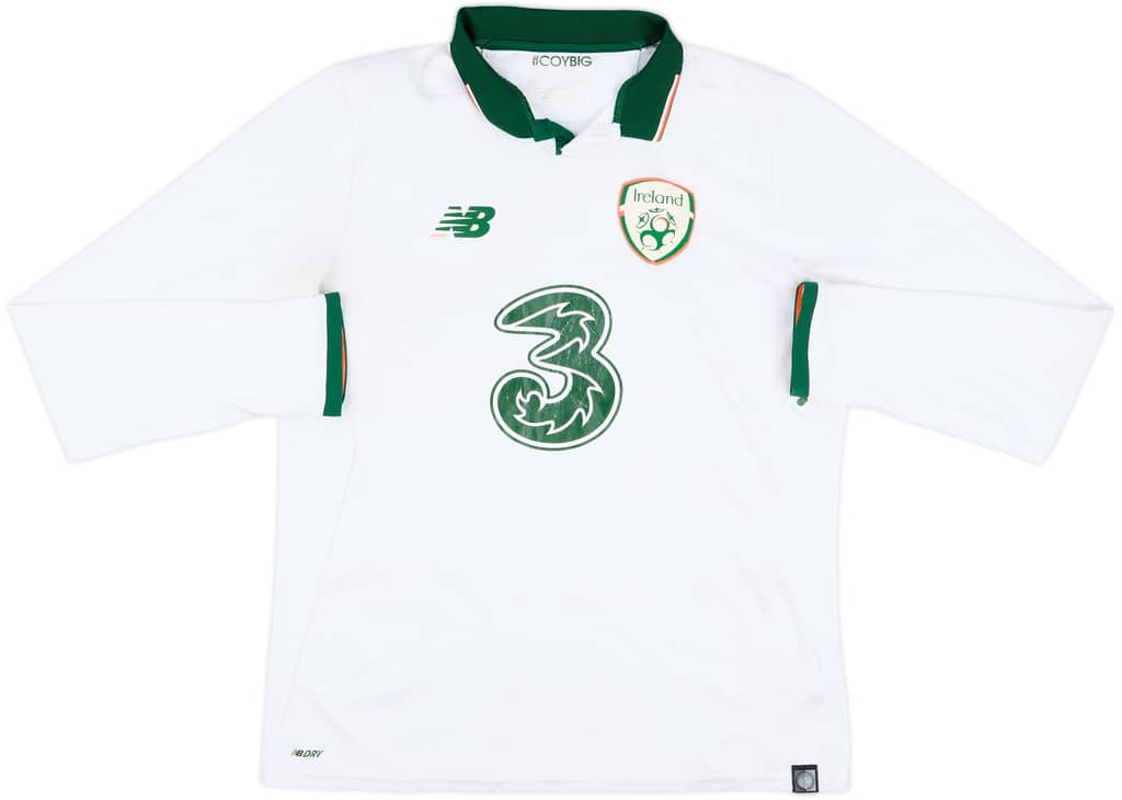 2017-18 Ireland Away L/S Shirt - 3/10 - (M)