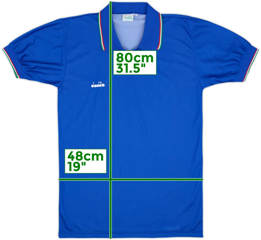 1986-88 Italy Home Diadora Template Shirt - 8/10 - (M)