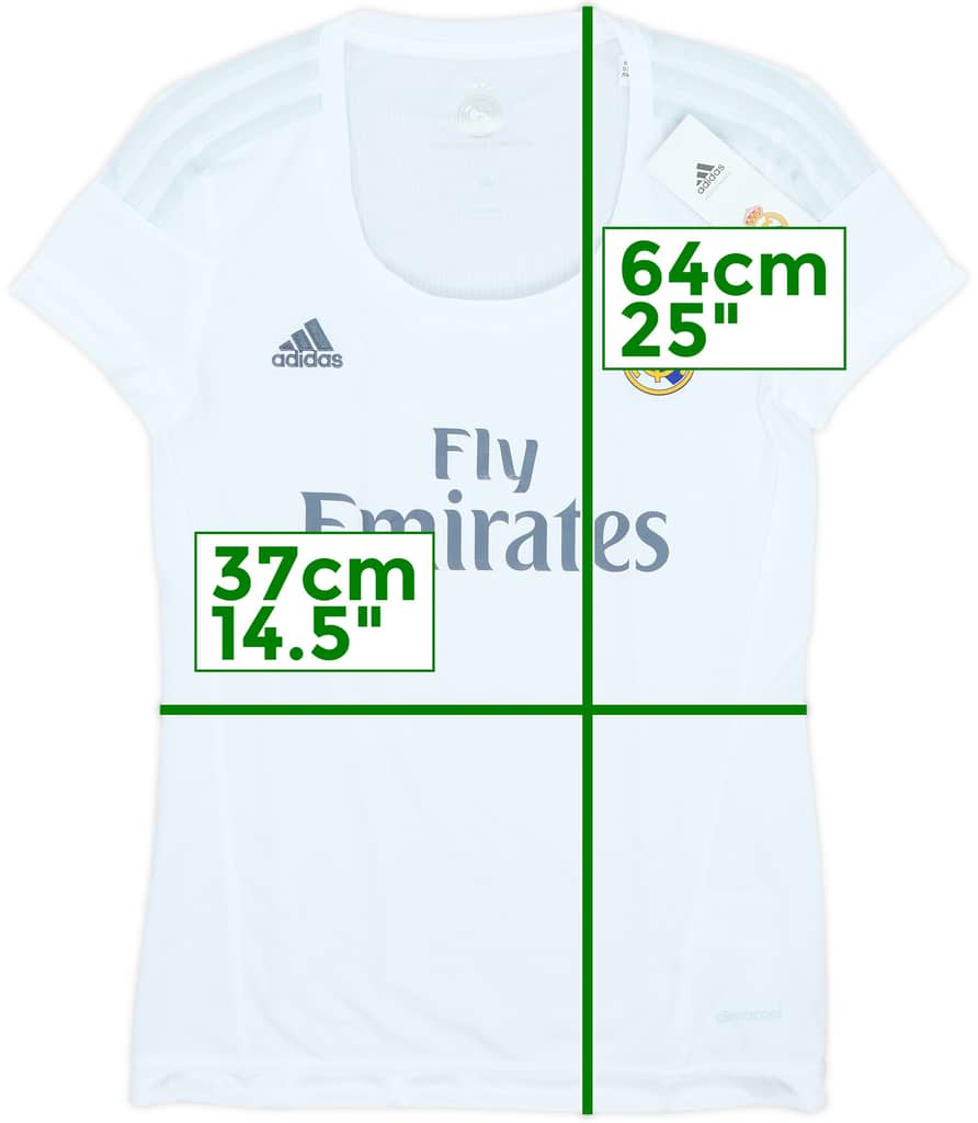 2015-16 Real Madrid Home Shirt (Women's XS)