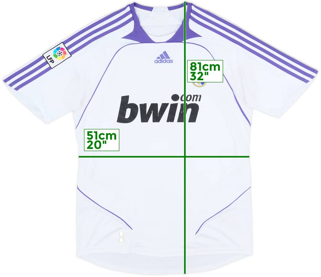 2007-08 Real Madrid Home Shirt - 4/10 - (M)