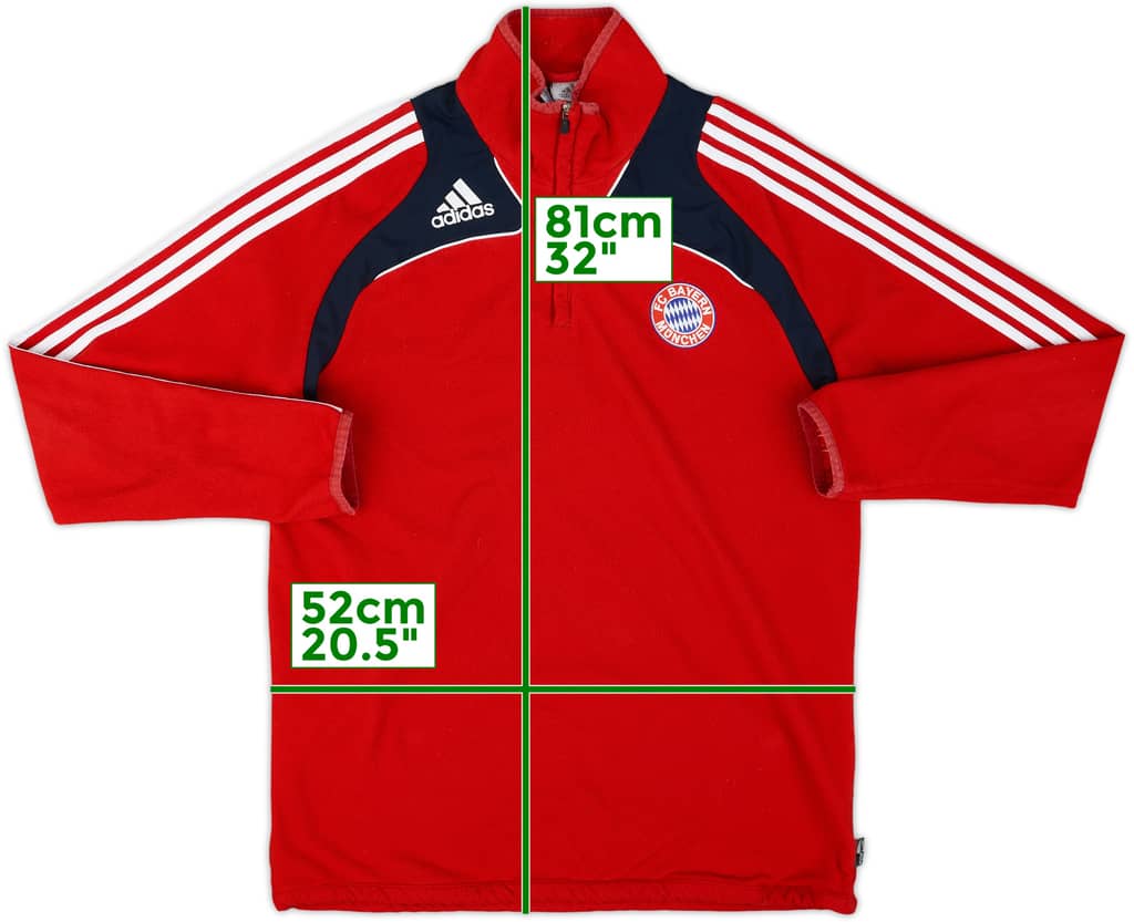 2008-09 Bayern Munich adidas 1/4 Zip Fleece Top - 9/10 - (M/L)