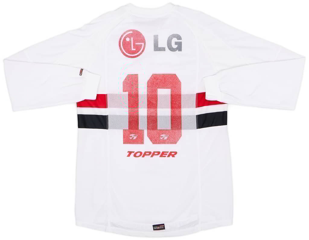 2003 Sao Paulo Home L/S Shirt #10 - 8/10 - (XL)