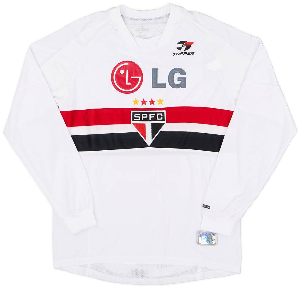2003 Sao Paulo Home L/S Shirt #10 - 8/10 - (XL)
