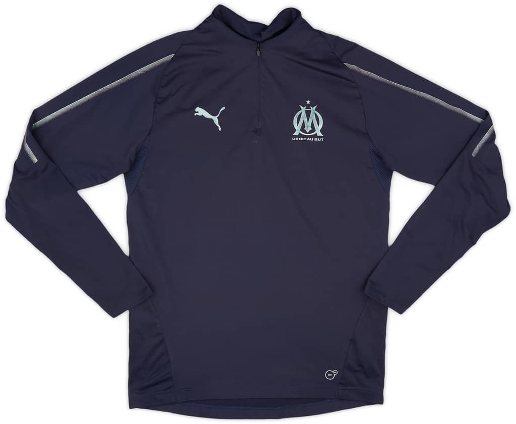 2018-19 Olympique Marseille Puma 1/4 Zip Training Top - 7/10 - (S)