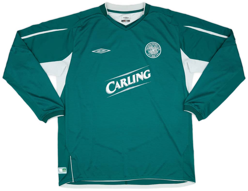 2004-05 Celtic Away L/S Shirt Juninho #7 - 8/10 - (XL)