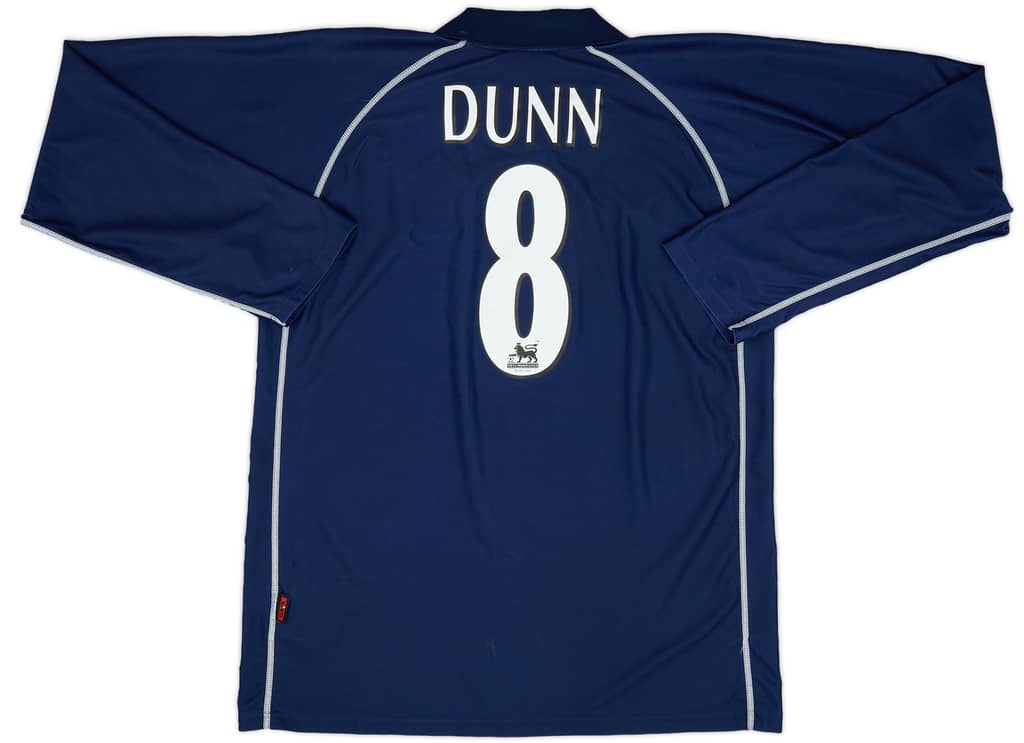 2001-02 Blackburn Rovers Away L/S Shirt Dunn #8 - 8/10 - (XXL)