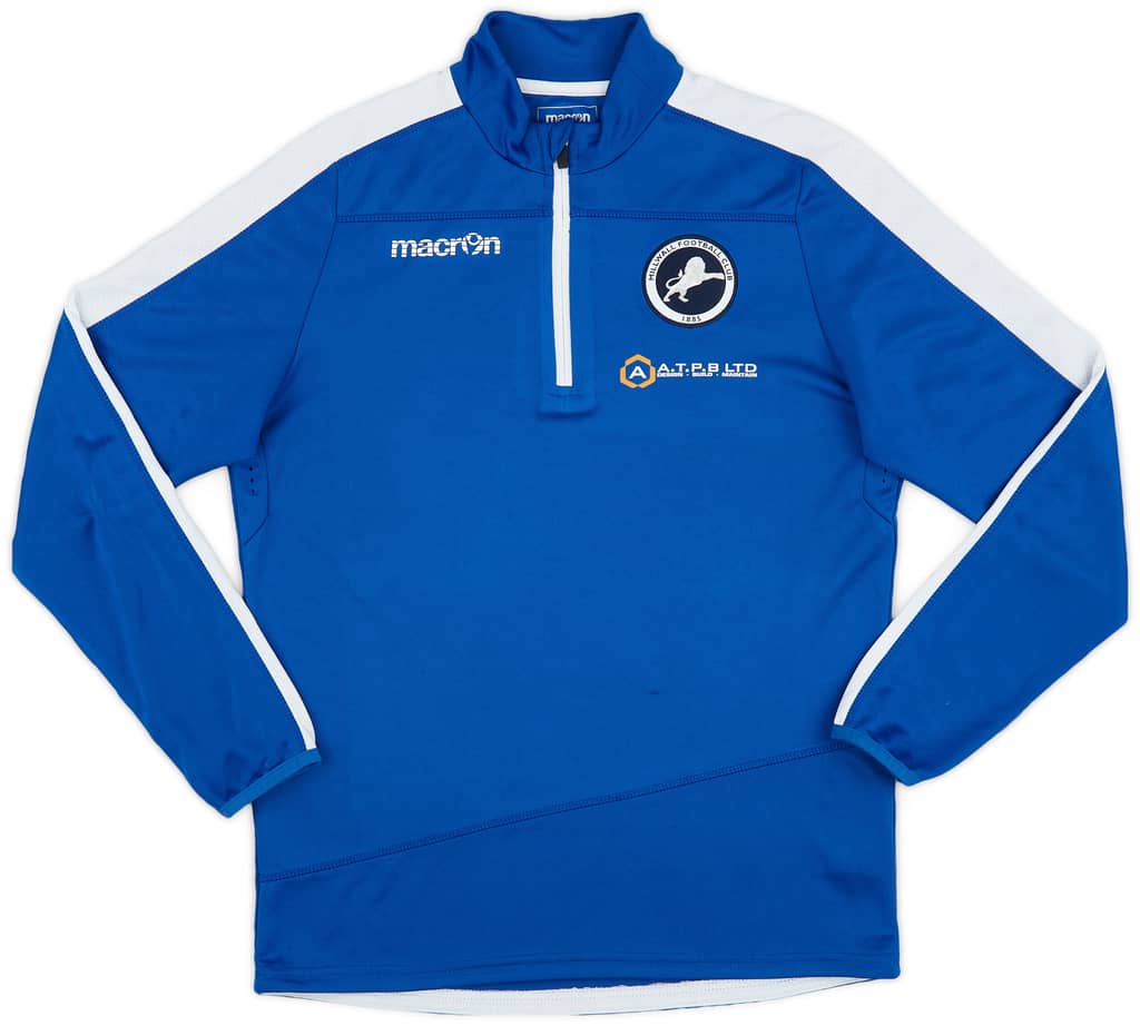 2017-18 Millwall Macron 1/4 Zip Training Top - 7/10 - (S)