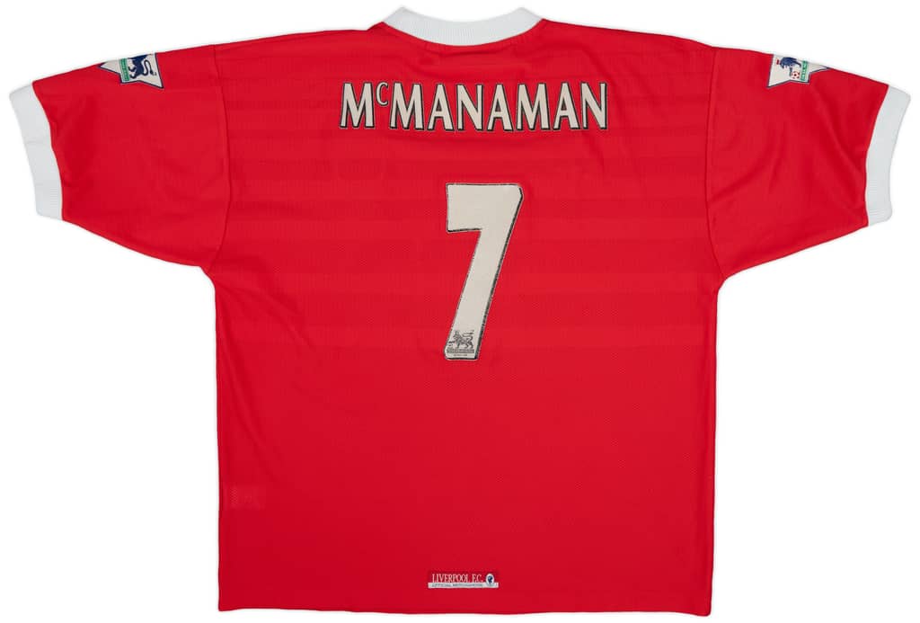 1998-00 Liverpool Home Shirt McManaman #7 - 7/10 - (XL)