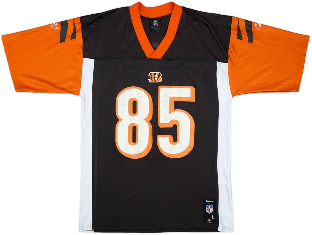 2008-10 Cincinnati Bengals Ochocinco #85 Reebok Replica Home Jersey - 9/10 - (L)