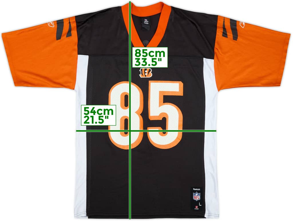 2008-10 Cincinnati Bengals Ochocinco #85 Reebok Replica Home Jersey - 9/10 - (L)