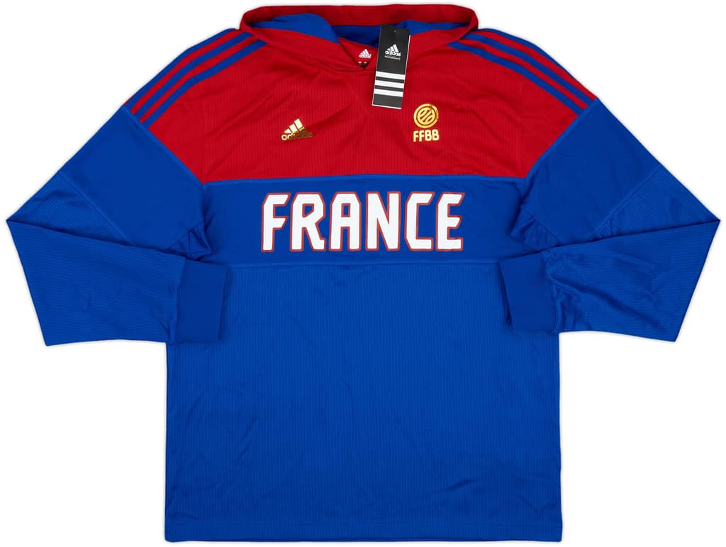 2016 France National Basketball adidas Hooded Sweat Top (M)
