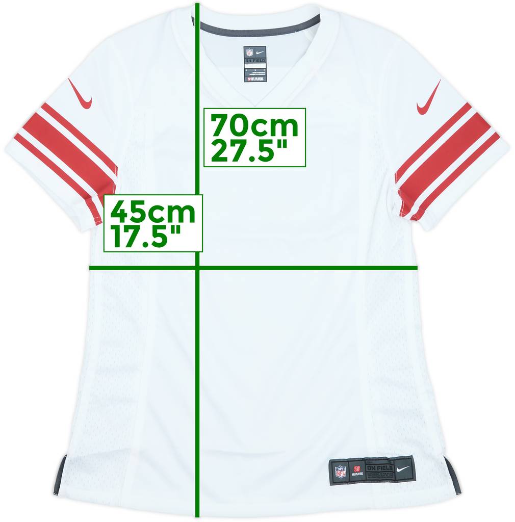 2012-24 New York Giants Nike Game Template Home Jersey Womens - 10/10 - (M)