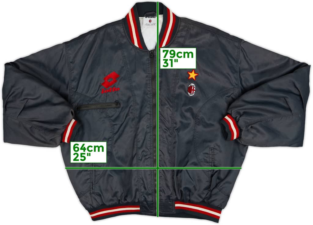 1995-96 AC Milan Lotto Padded Bomber Jacket - 9/10 - (XL)