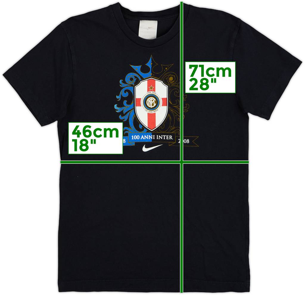 2008-09 Inter Milan Nike 100th Anniversary Cotton Tee - 9/10 - (M)