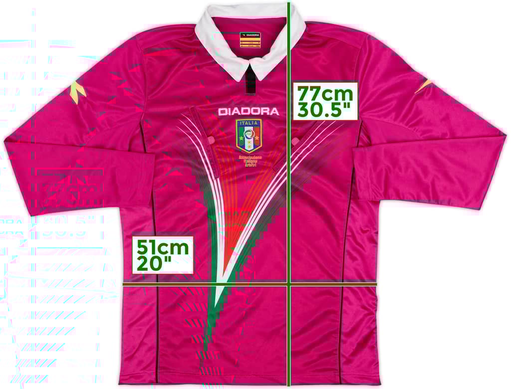 2012-13 Italy Diadora Referee L/S Shirt - 8/10 - (M)