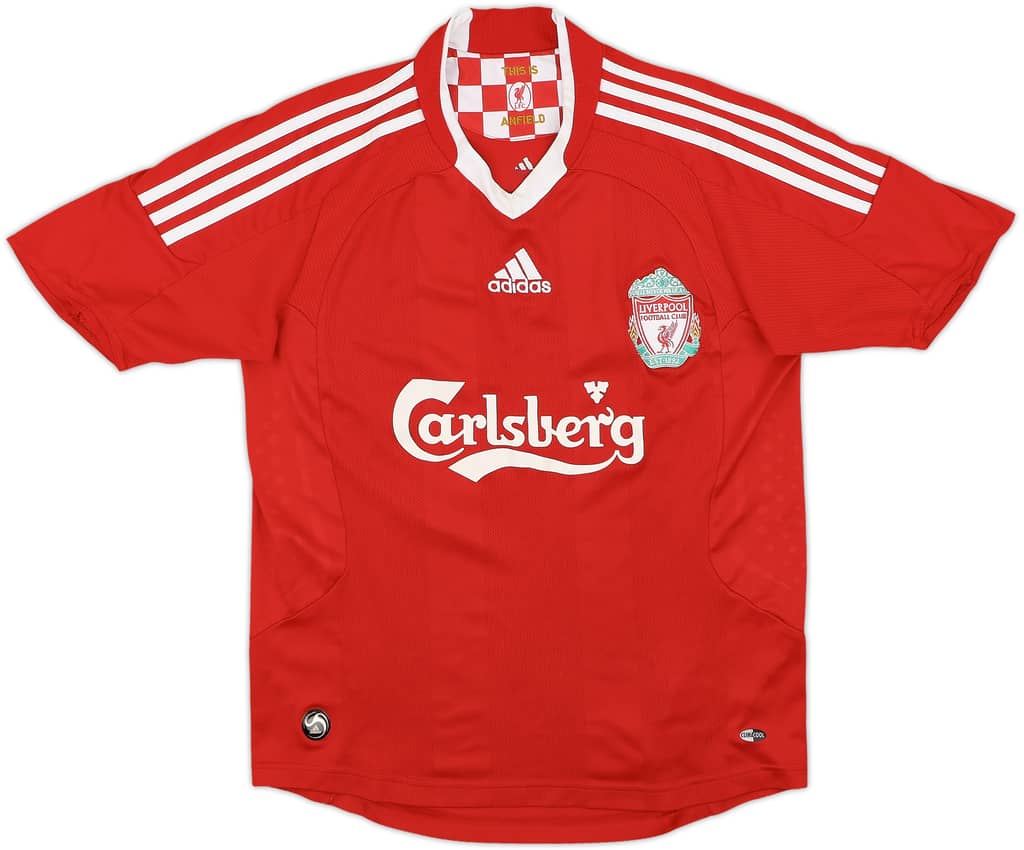2008-10 Liverpool Home Shirt - 9/10 - (L.Boys)