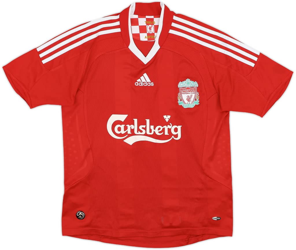 2008-10 Liverpool Home Shirt - 9/10 - (L.Boys)