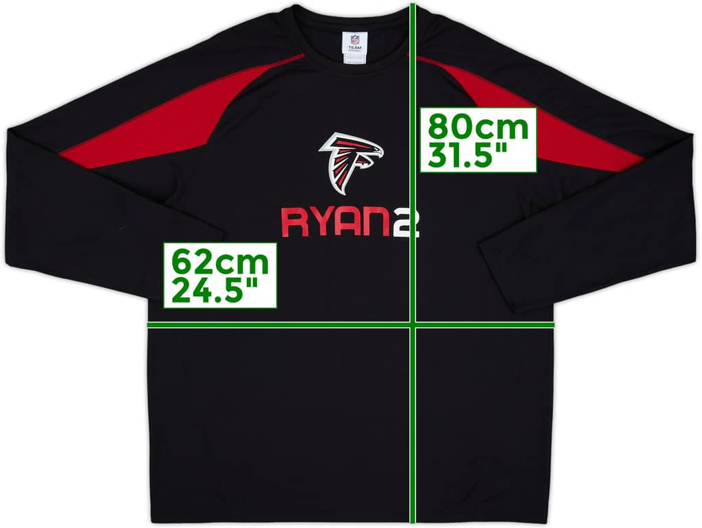 2009 Atlanta Falcons Ryan #2 NFL L/S Training Tee - 9/10 - (XL)