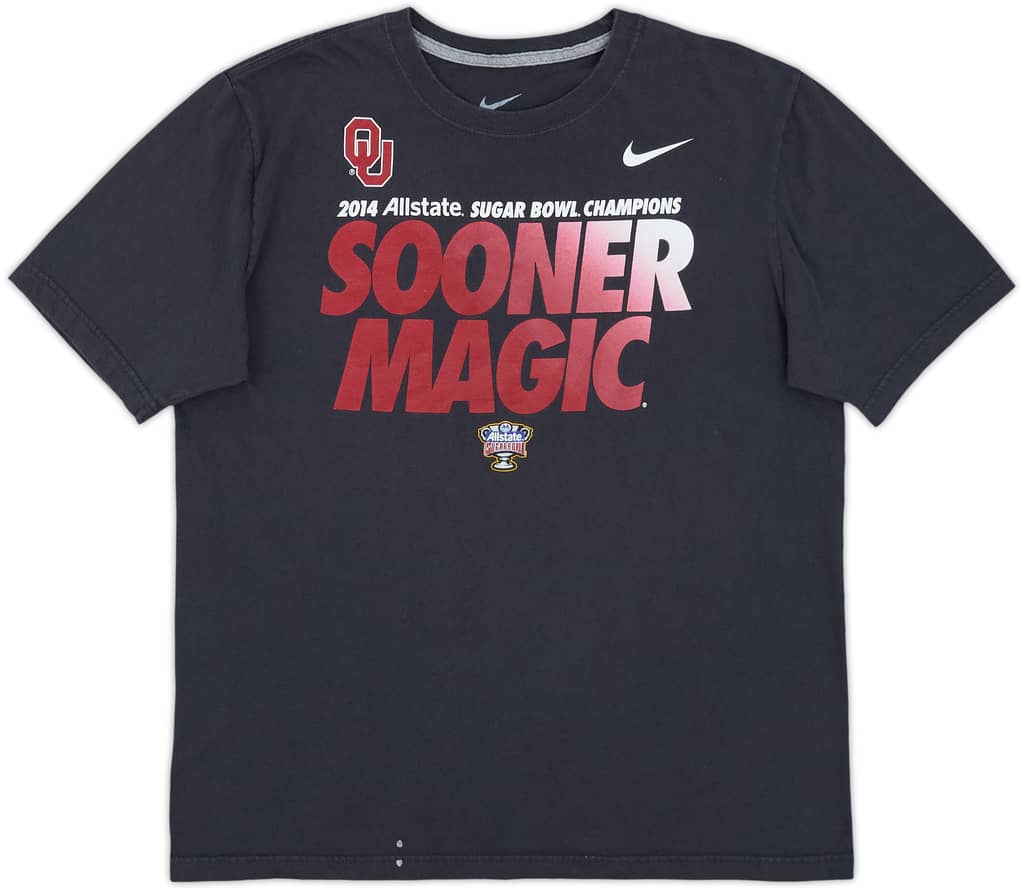 2014 Oklahoma Sooners Sugar Bowl Champions Nike Tee - 6/10 - (L)