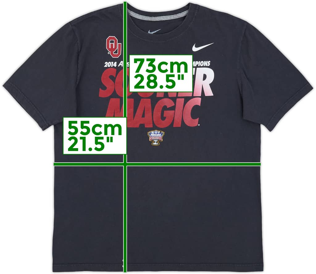 2014 Oklahoma Sooners Sugar Bowl Champions Nike Tee - 6/10 - (L)