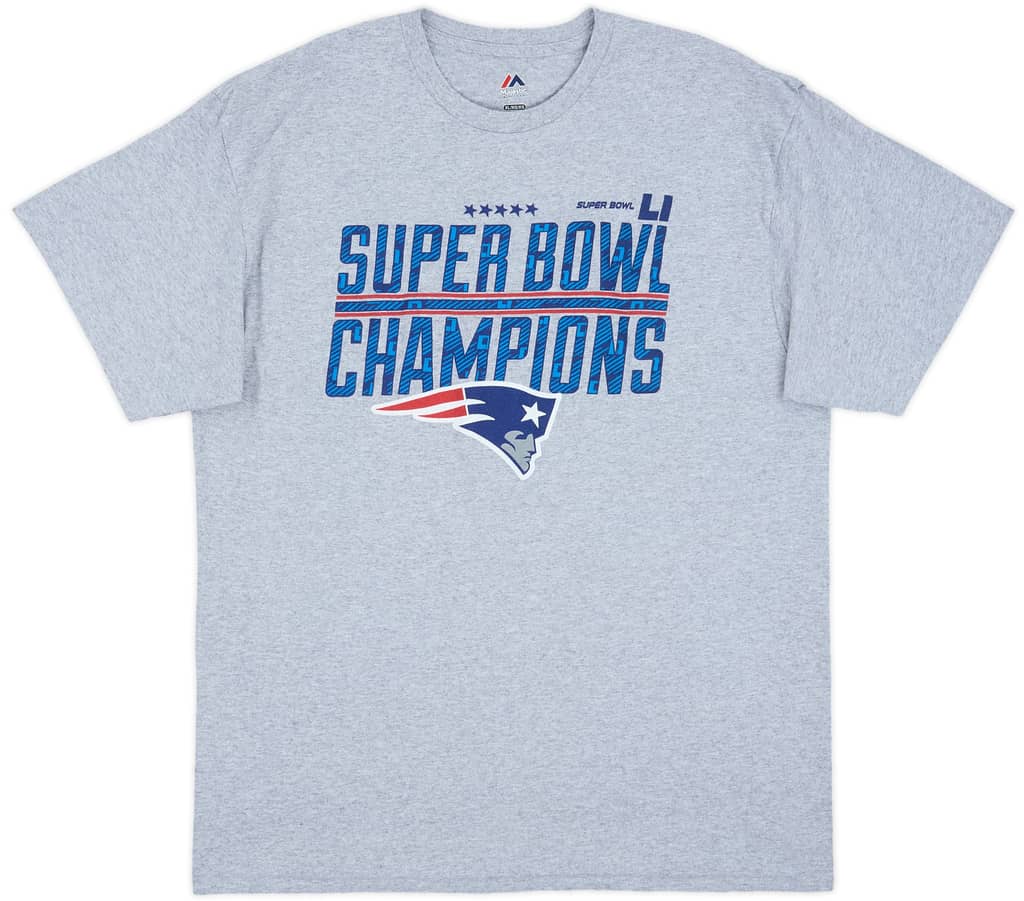 2017 New England Patriots Super Bowl LI Champions Majestic Tee - 9/10 - (XL)