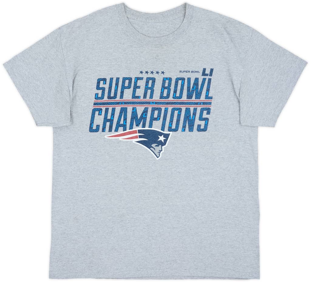 2017 New England Patriots Super Bowl LI Champions Majestic Tee - 9/10 - (L)
