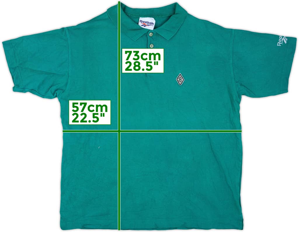 1995-96 Borussia Monchengladbach Reebok Polo Shirt - 8/10 - (XL)