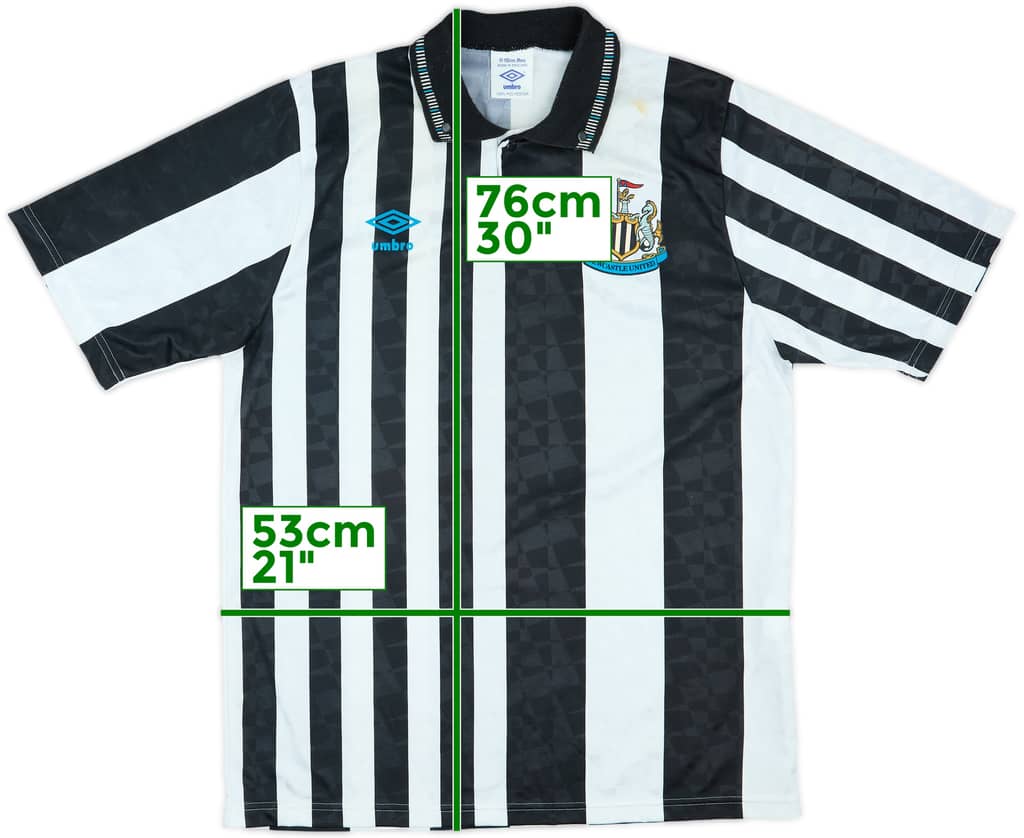1991-93 Newcastle Home Shirt - 9/10 - (L)