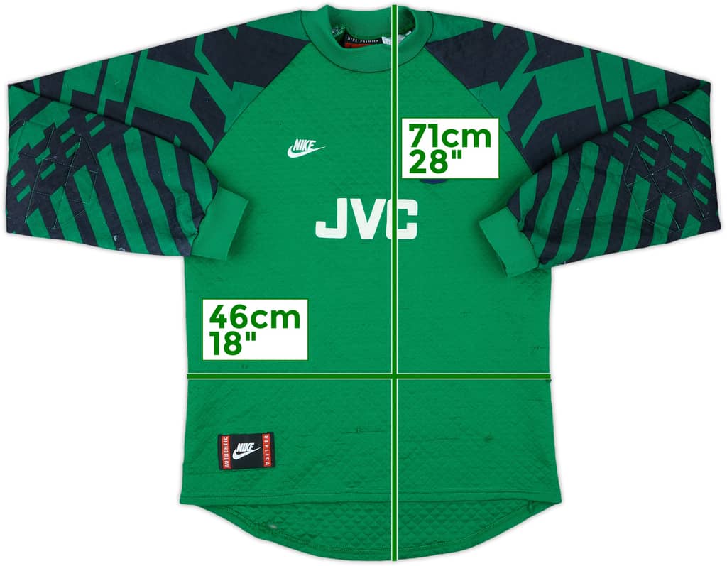 1995-97 Arsenal Signed GK Shirt - 8/10 - (XL.Boys)