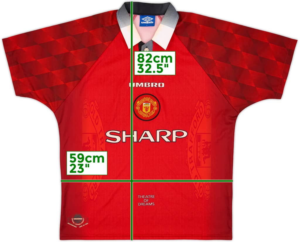 1996-98 Manchester United Home Shirt - 5/10 - (L)