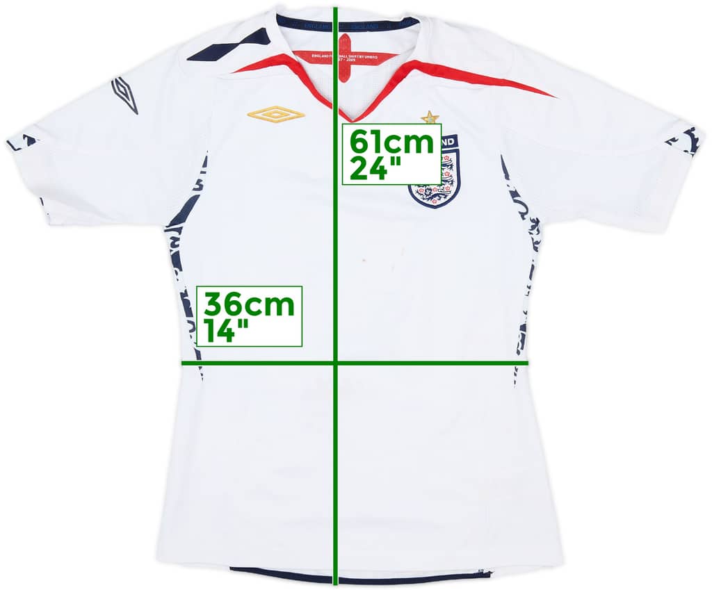2007-09 England Home Shirt - 4/10 - (Women's S)