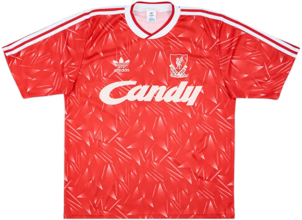 1989-91 Liverpool Home Shirt - 8/10 - (L)