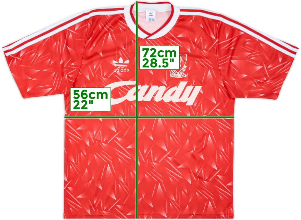 1989-91 Liverpool Home Shirt - 8/10 - (L)