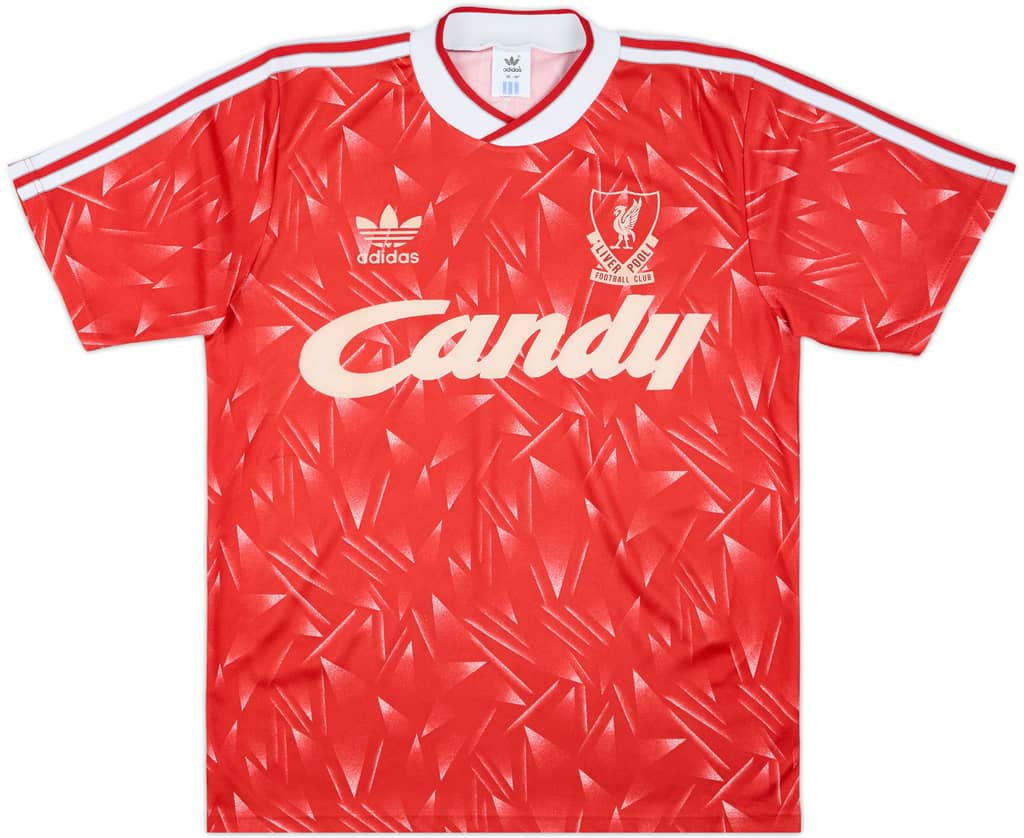 1989-91 Liverpool Home Shirt - 8/10 - (S)