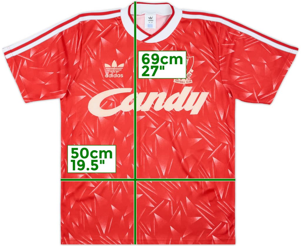 1989-91 Liverpool Home Shirt - 8/10 - (S)