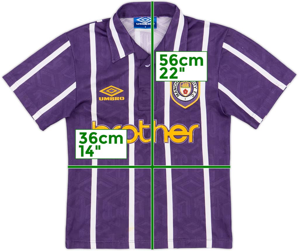 1993-94 Manchester City Away Shirt - 7/10 - (S.Boys)