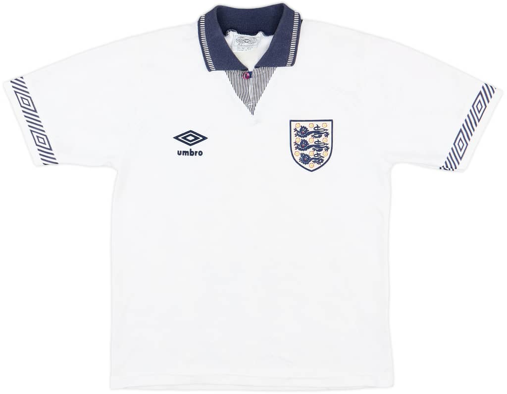 1990-92 England Home Shirt - 9/10 - (L.Boys)