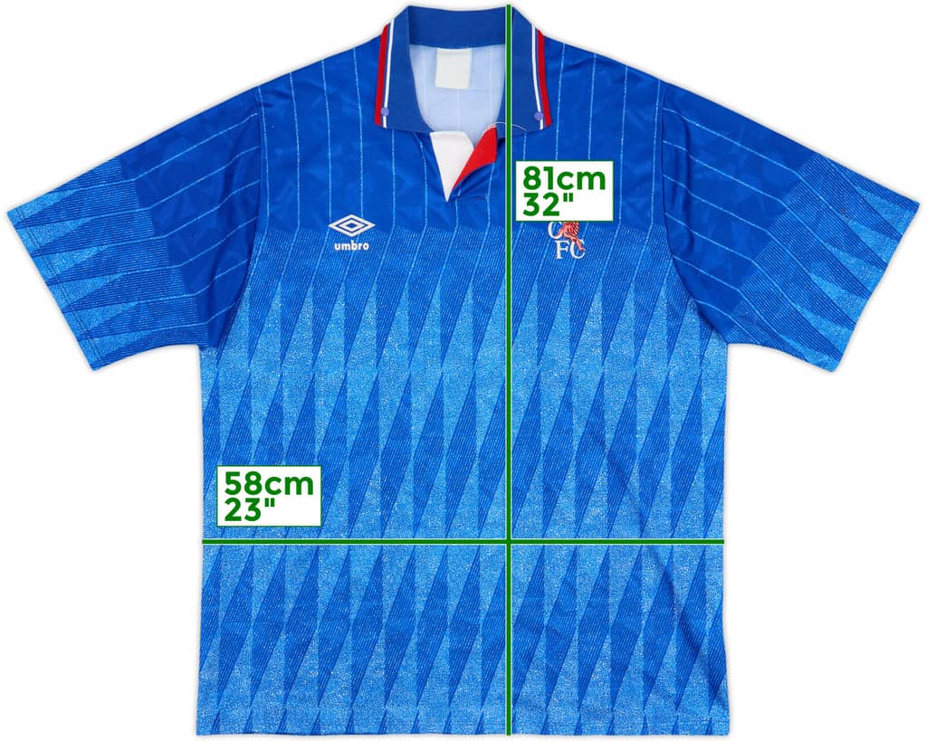1989-91 Chelsea Home Shirt - 7/10 - (XL)