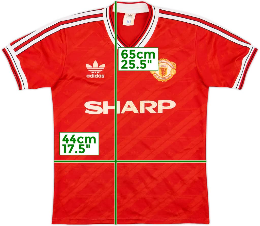 1986-88 Manchester United Home Shirt - 7/10 - (S)