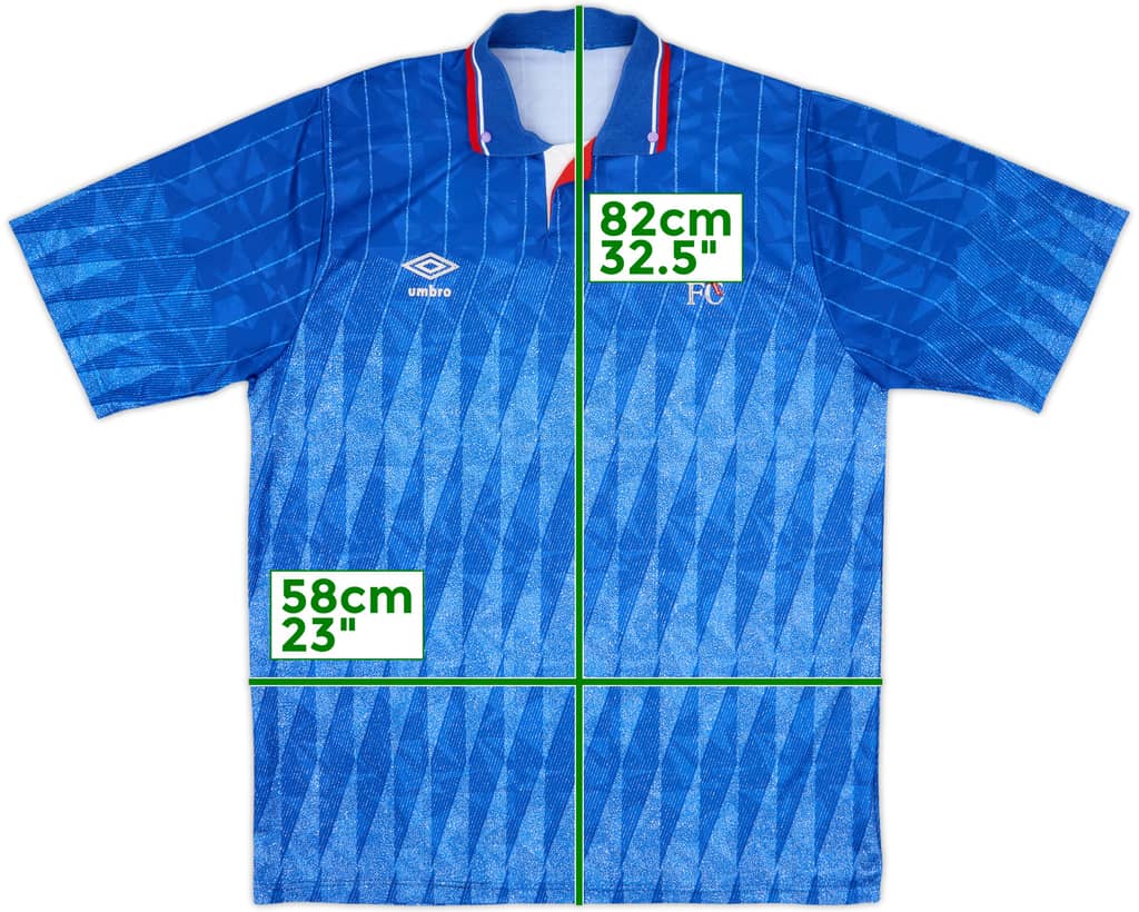 1989-91 Chelsea Home Shirt - 8/10 - (XL)