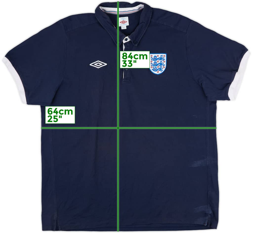 2010-11 England Umbro Polo Shirt - 9/10 - (4XL)