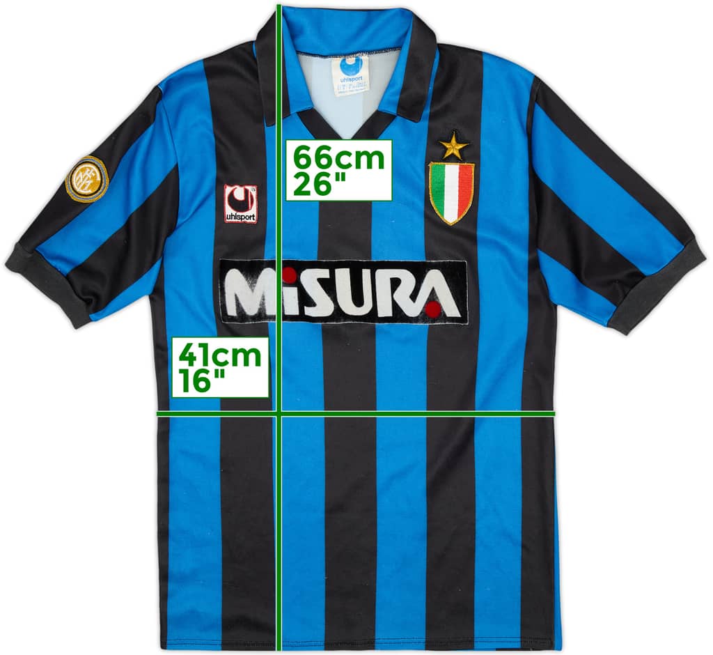 1989-90 Inter Milan Home Shirt - 6/10 - (S)