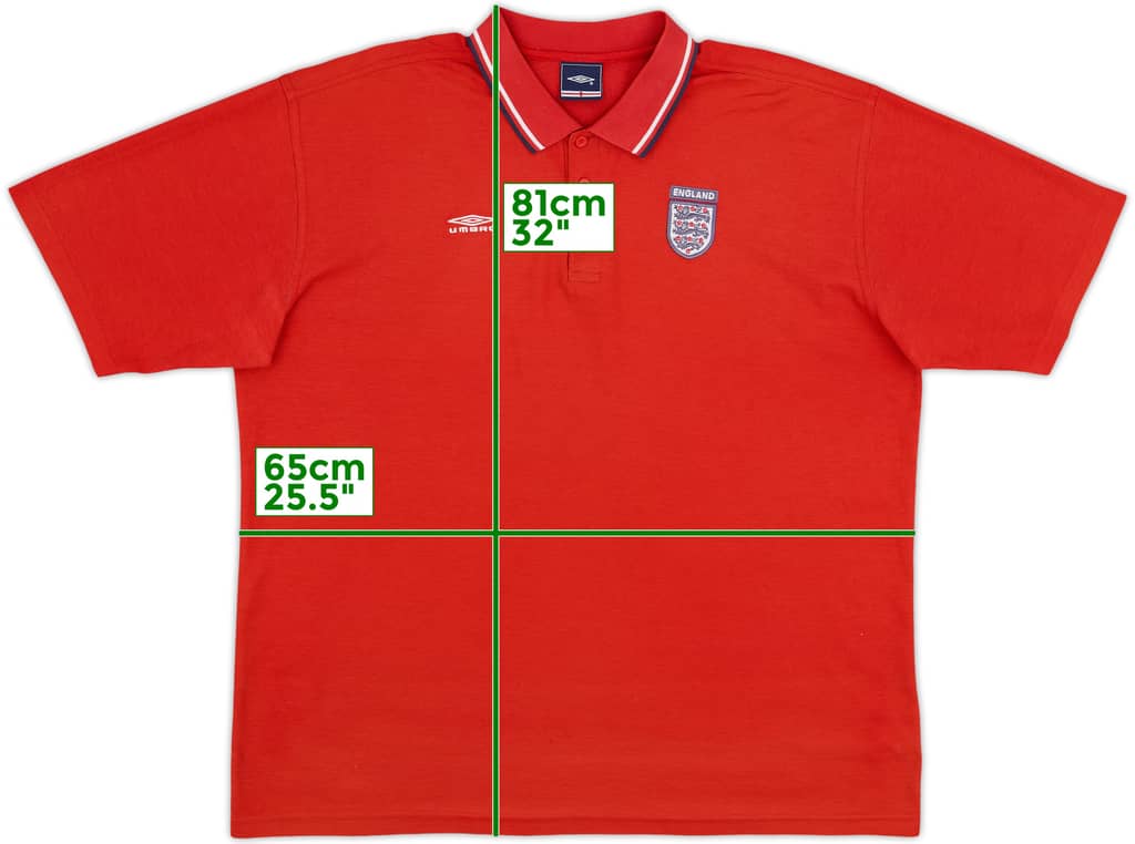 2002-03 England Umbro Polo Shirt - 7/10 - (XXL)