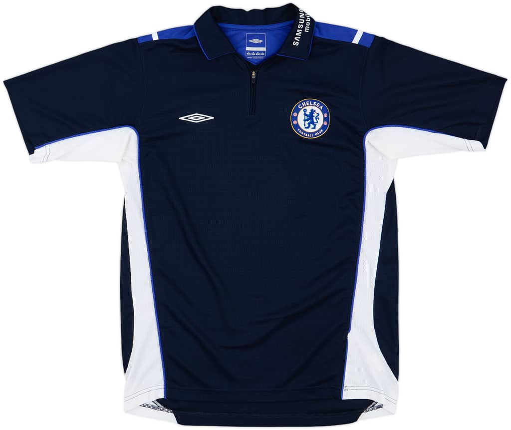 2005-06 Chelsea Umbro 1/4 Zip Polo Shirt - 9/10 - (M)