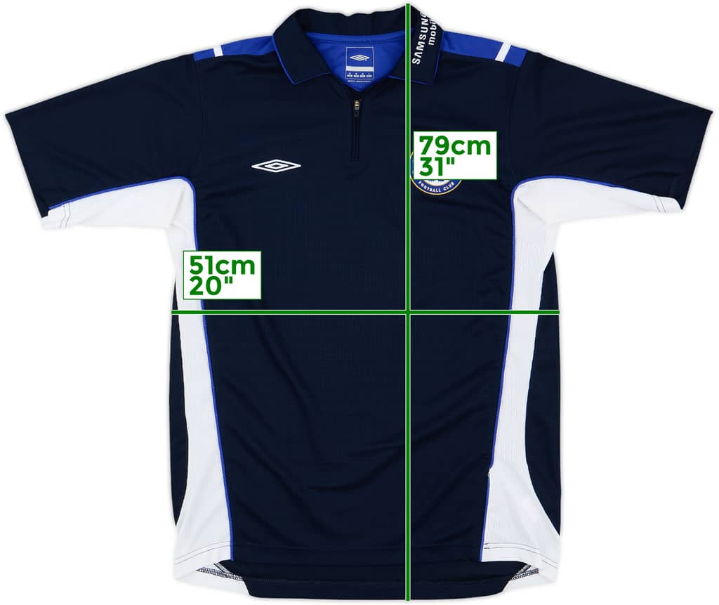 2005-06 Chelsea Umbro 1/4 Zip Polo Shirt - 9/10 - (M)